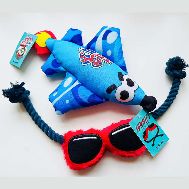 WufWuf Sunnies, Rope & Tug Dog Toy