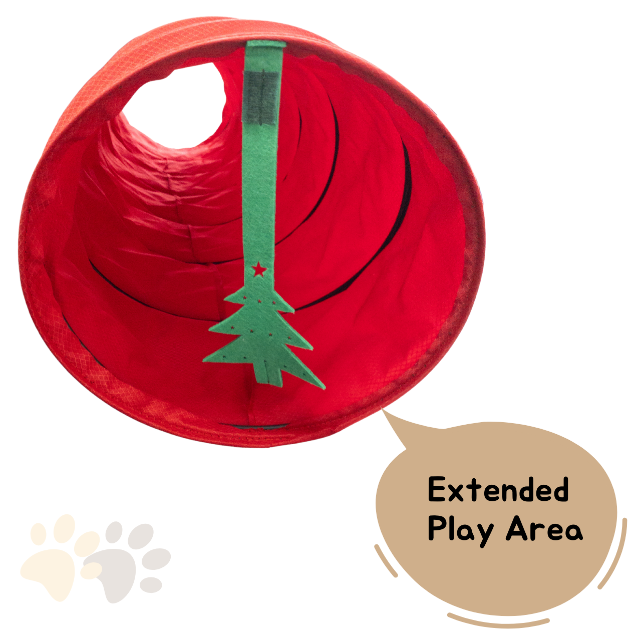MyMeow Interactive Strengthened Red Long Tunnel 125cm