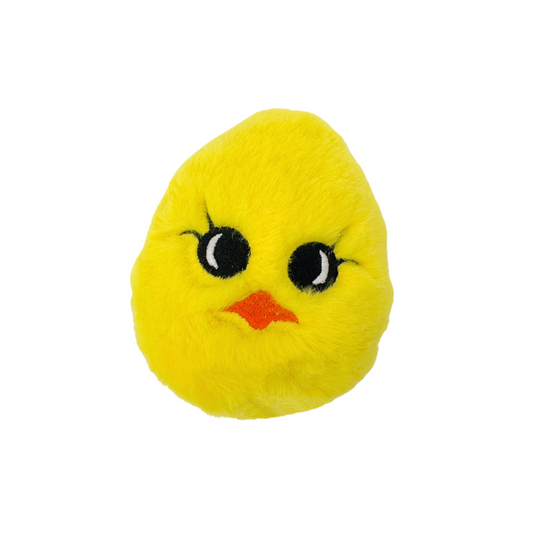 Catnip Refillable Chick – Crinkle Plush Spring Toy for Cats with Refillable Catnip Pouch