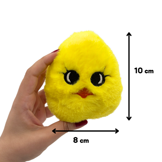 Catnip Refillable Chick – Crinkle Plush Spring Toy for Cats with Refillable Catnip Pouch