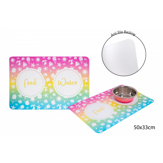 Smart Choice Anti-Slip Food and Water Pet Bowl Mat, 50cm x 33cm