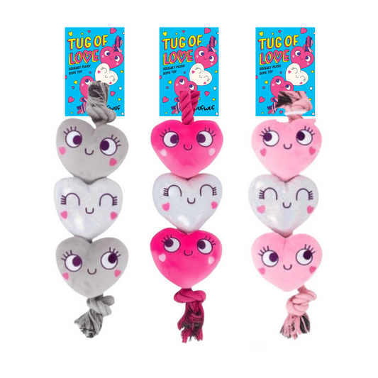 Love at First Squeak: WufWuf Tug of Love Rope Dog Toy