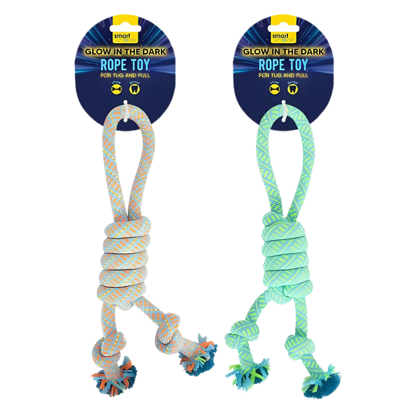 Smart Choice Glow in the Dark Double Knot Wrap Rope Dog Toy