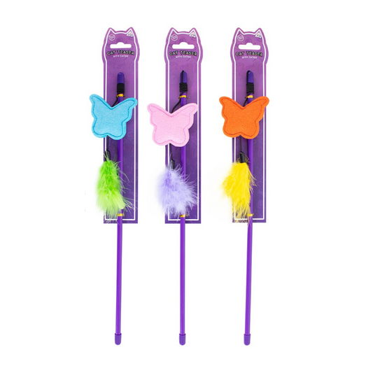 World of Pets Catnip Butterfly Cat Teaser, 3 Pack