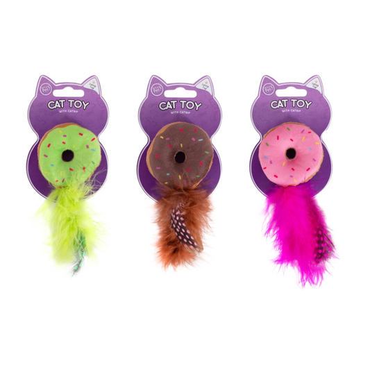 World of Pets Donut-Shaped Catnip Cat Toy, 3 Pack