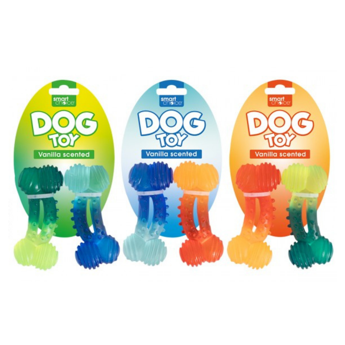 Smart Choice Dual-Coloured Bone Dog Toy - Pack of 2