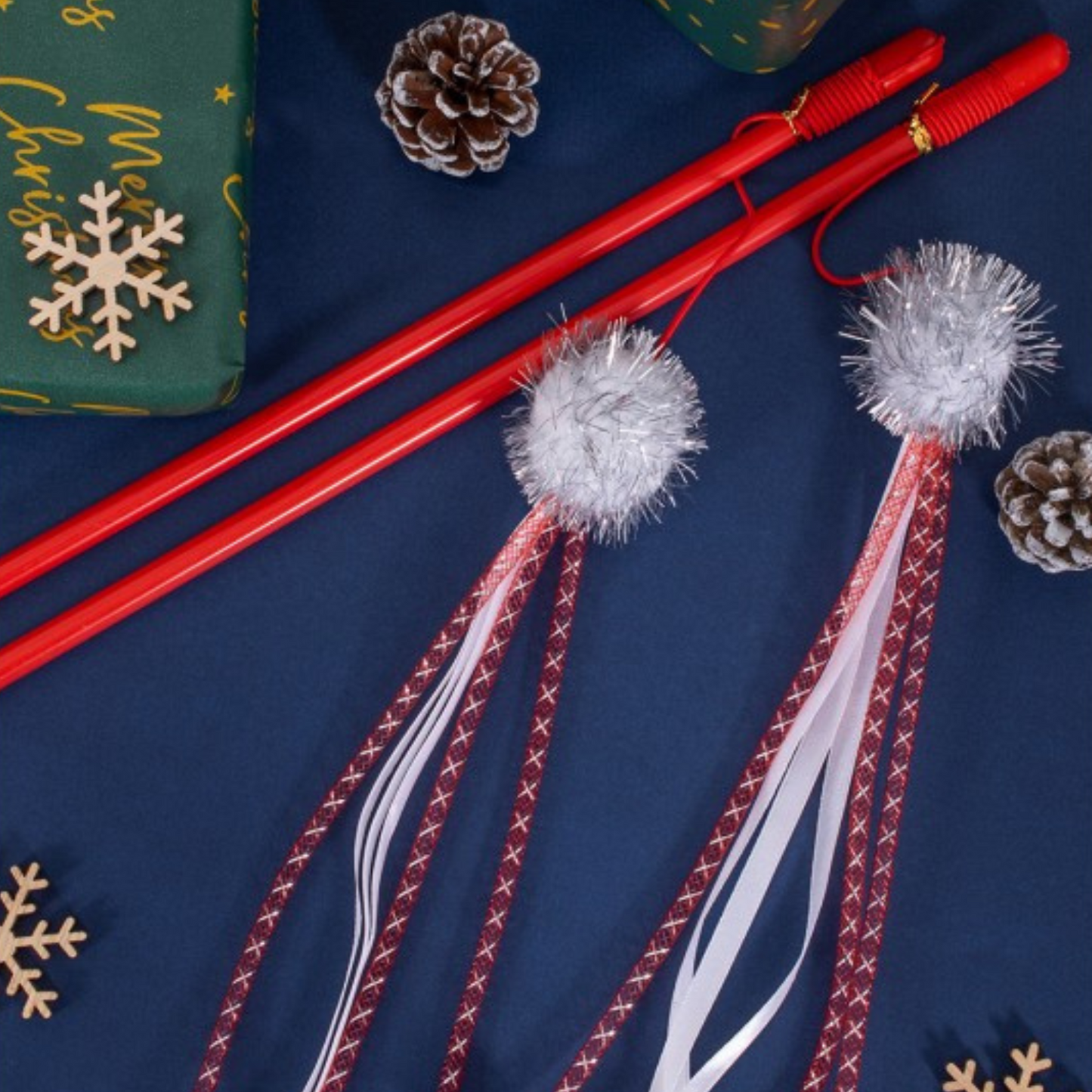 Smart Choice Pom Pom Cat Teaser – 2 Assorted Colours