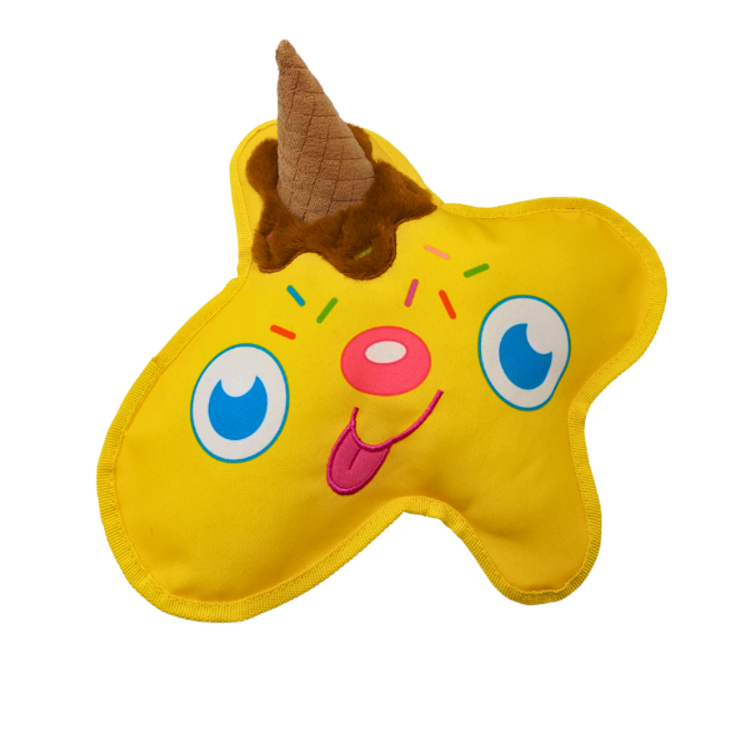 WufWuf Scoopy Boo Melting Ice Cream Squeaky Plush Toy, Large