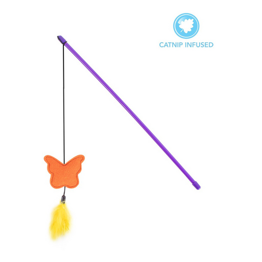 World of Pets Catnip Butterfly Cat Teaser, 3 Pack