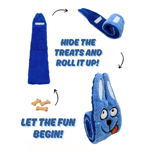 WufWuf Plush Snail Dog Toy, Hide and Treat Fun!