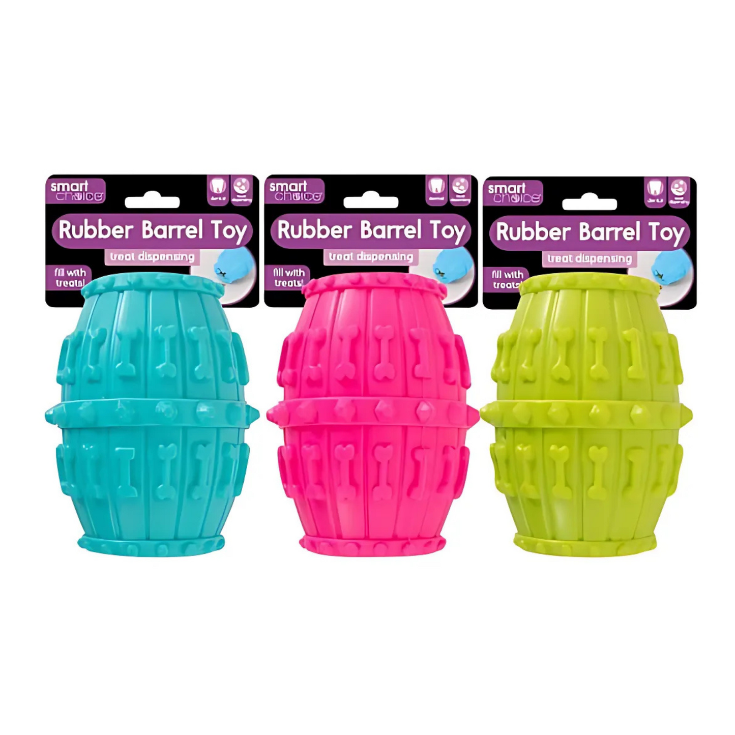 Smart Choice Treat Dispensing Rubber Barrel Toy