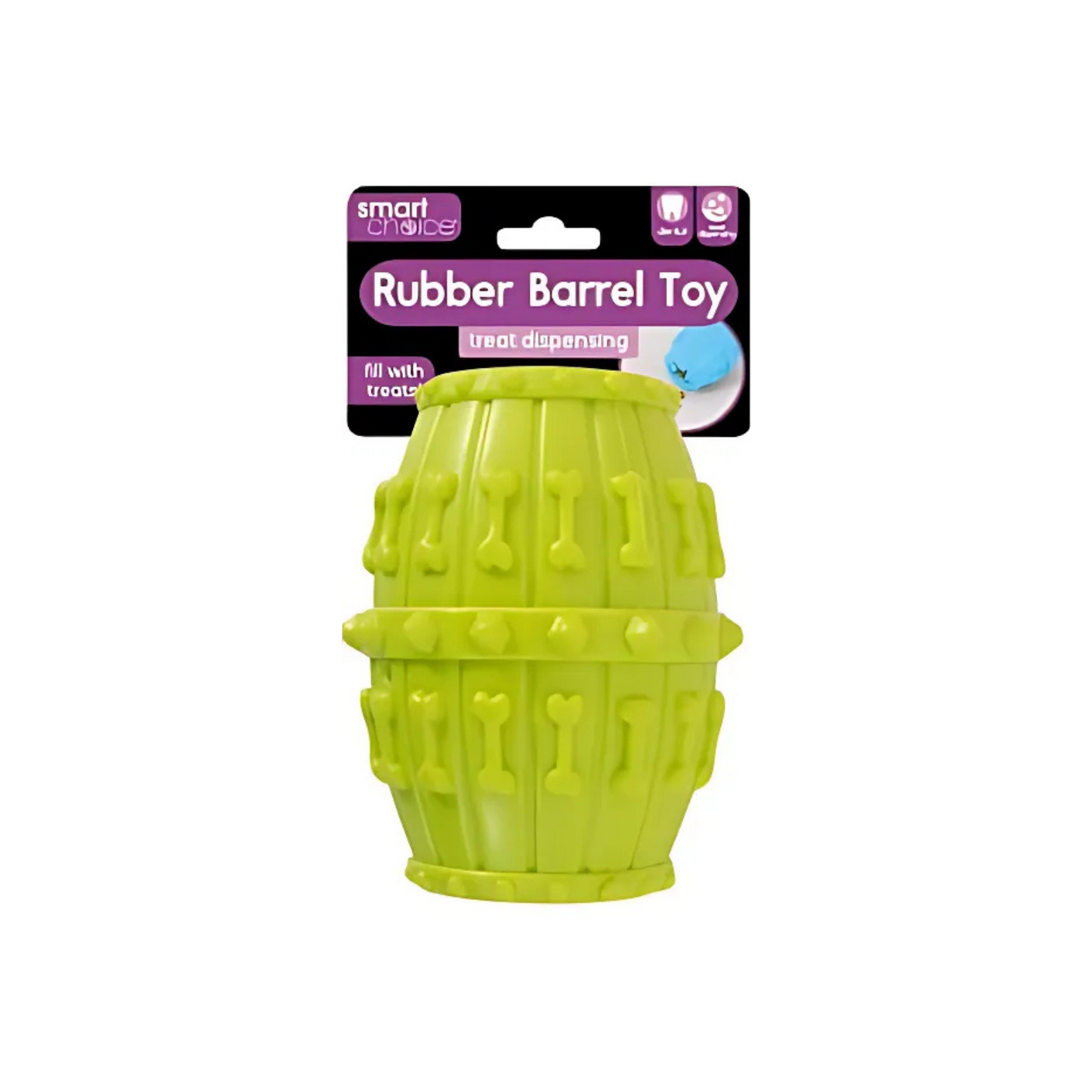 Smart Choice Treat Dispensing Rubber Barrel Toy