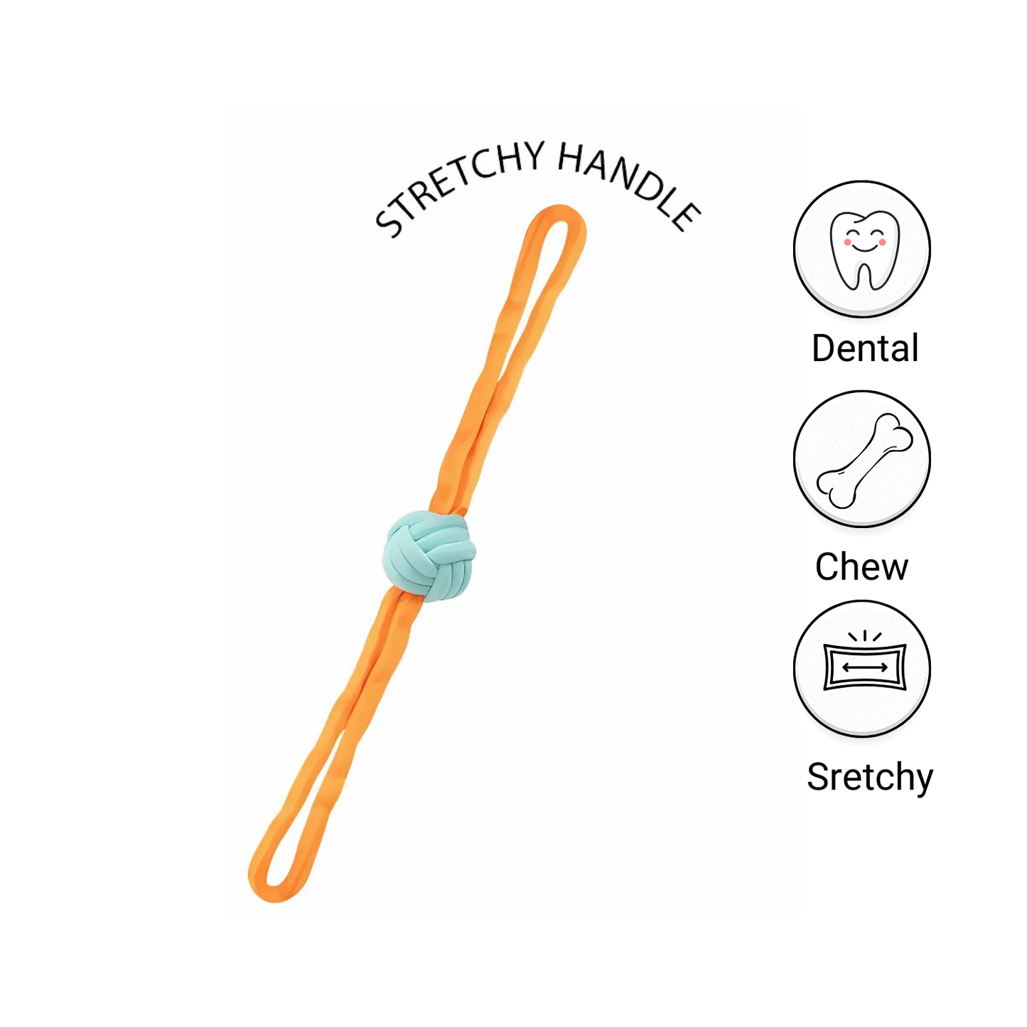 Stretchy Handle Rope Tug Toy – Durable & Fun for Dogs