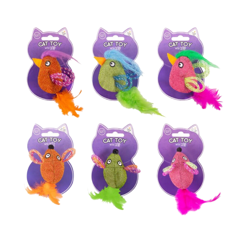 Worlds of Pet Glitter Cat Toy With Catnip x 6 Pack