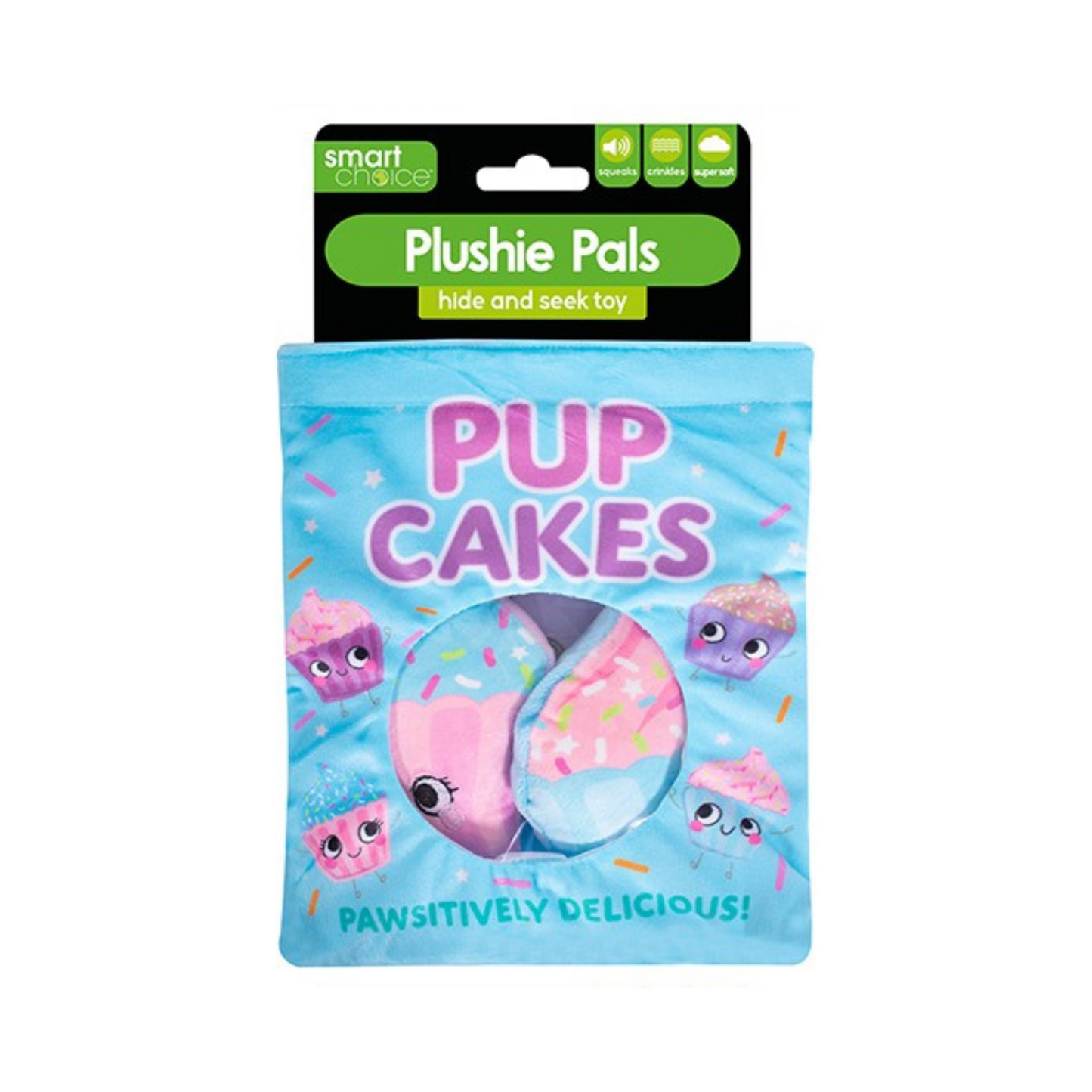 Smart Choice Plush Hide & Seek Cupcake Dog Toy