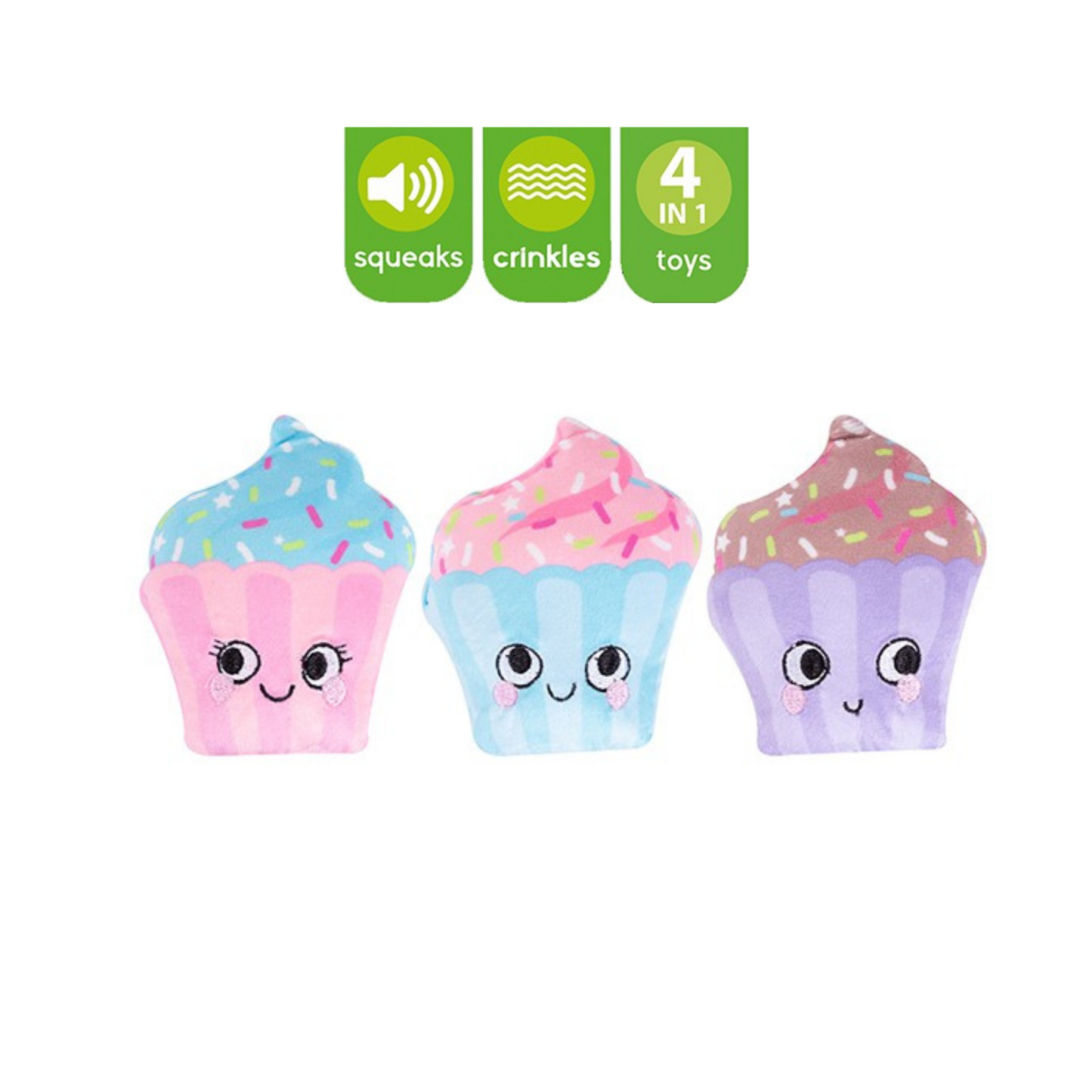 Smart Choice Plush Hide & Seek Cupcake Dog Toy