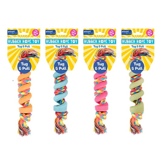WufWuf & Smart Choice Durable Rubber Rope Dog Toy