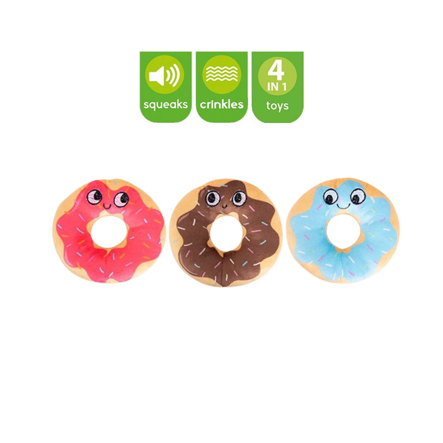 Smart Choice Plush Hide & Seek Donut Dog Toy
