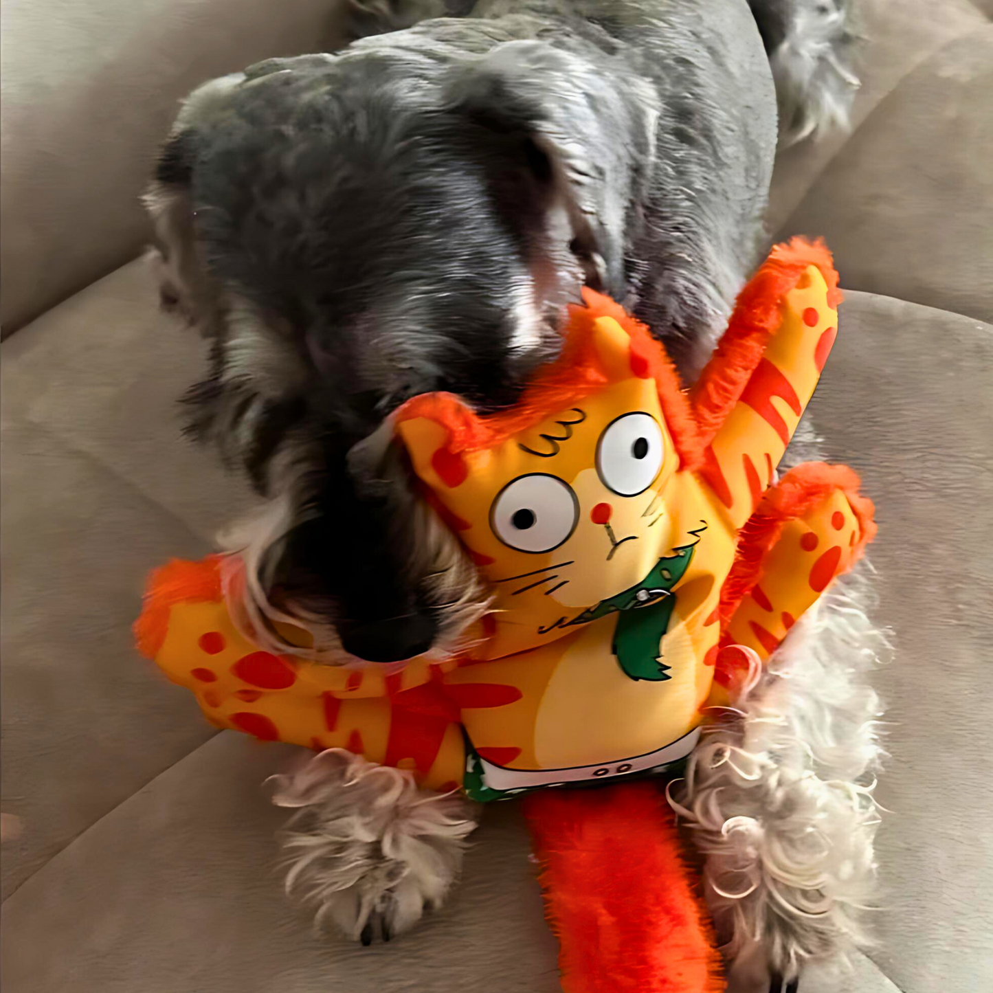 WufWuf Catto Squeaky Plush Dog Toy