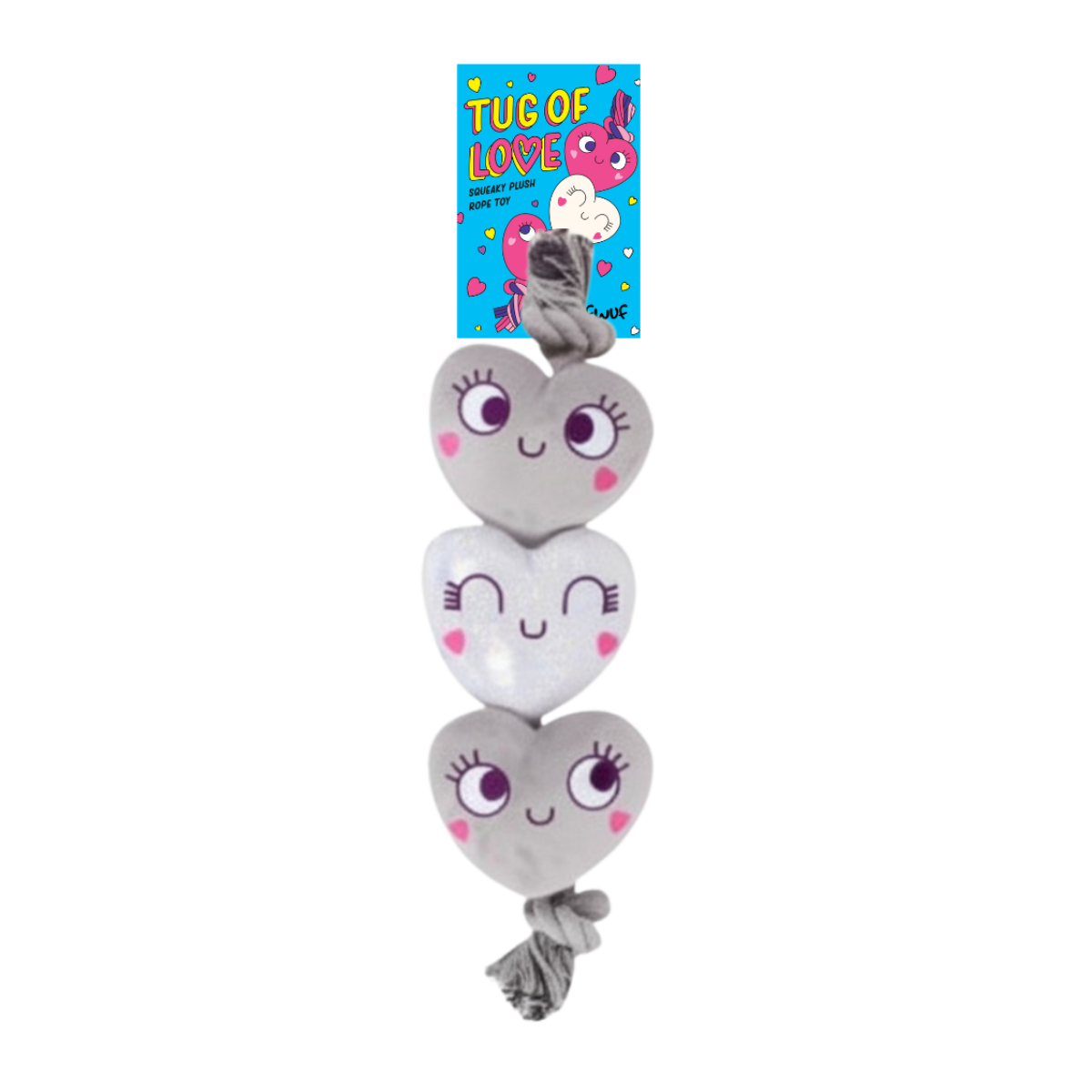 Love at First Squeak: WufWuf Tug of Love Rope Dog Toy