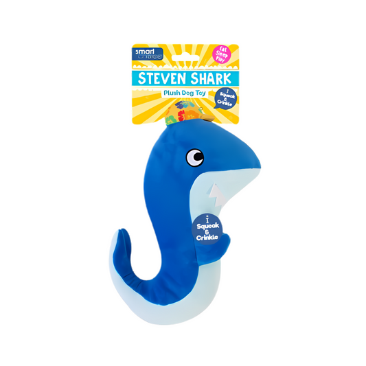Smart Choice Steven Shark, Summer Under the Sea Plush Dog Toy with Squeak