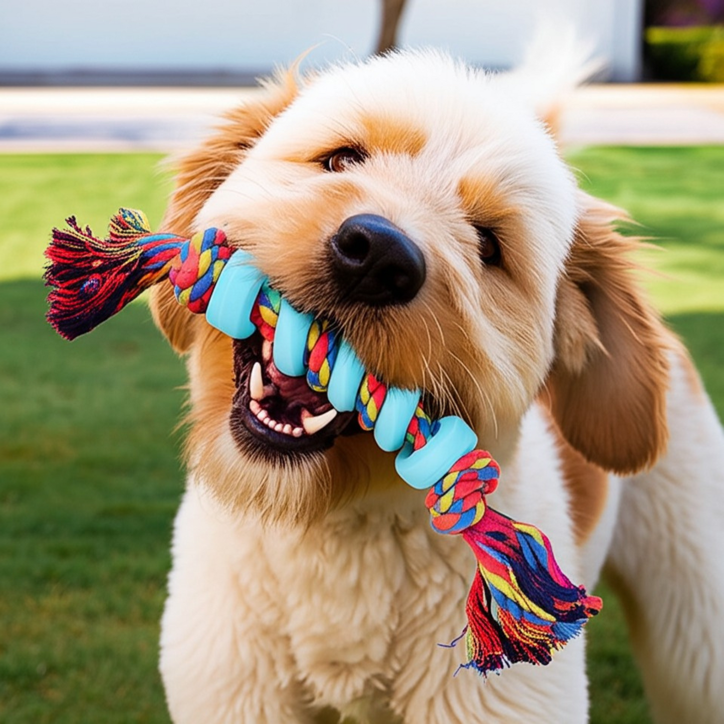 WufWuf & Smart Choice Durable Rubber Rope Dog Toy