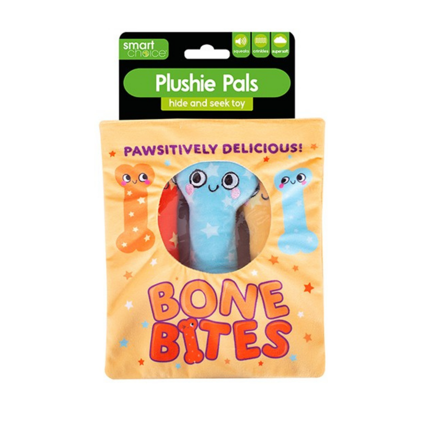 Smart Choice Plush Hide & Seek Bone Dog Toy