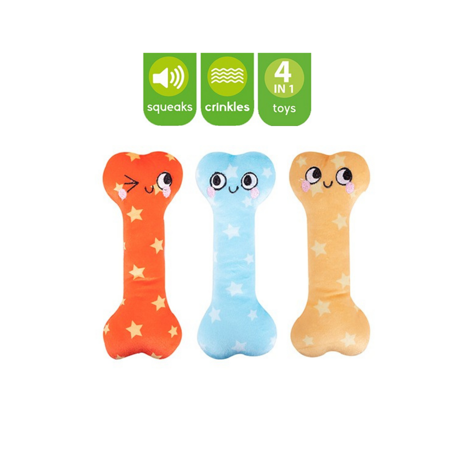 Smart Choice Plush Hide & Seek Bone Dog Toy