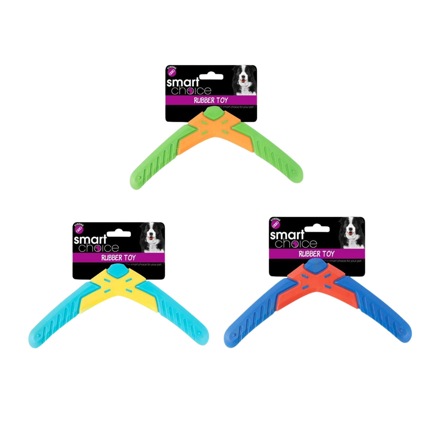 Smart Choice Rubber Boomerang Dog Toy
