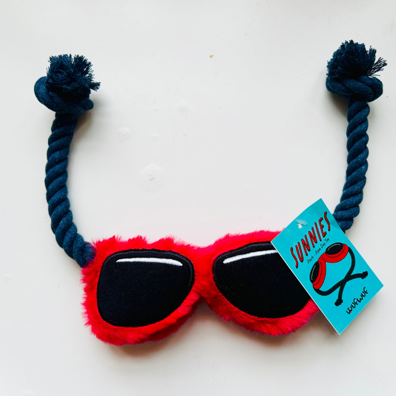 WufWuf Sunnies, Rope & Tug Dog Toy