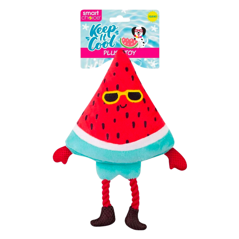Smart Choice - Summer Fruit Plush Dog Toy - Assorted Styles x 3 Pack