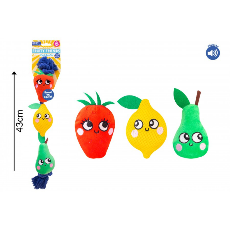 Smart Choice - Summer Fruits Squeaky Rope Toy