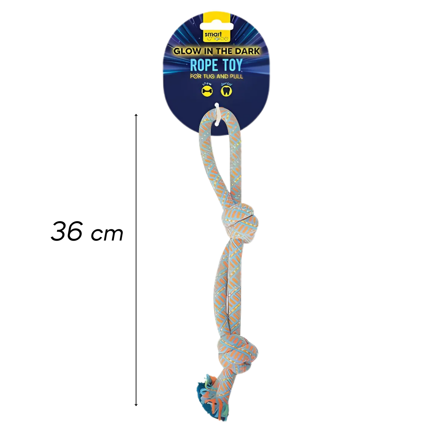Smart Choice Glow in the Dark Double Knot Rope Dog Toy