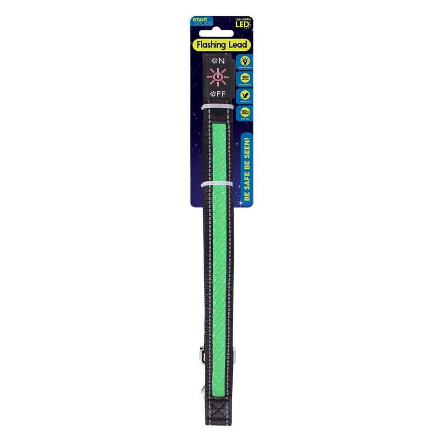 WufWuf Smart Choice LED Flashing Dog Lead 120cm