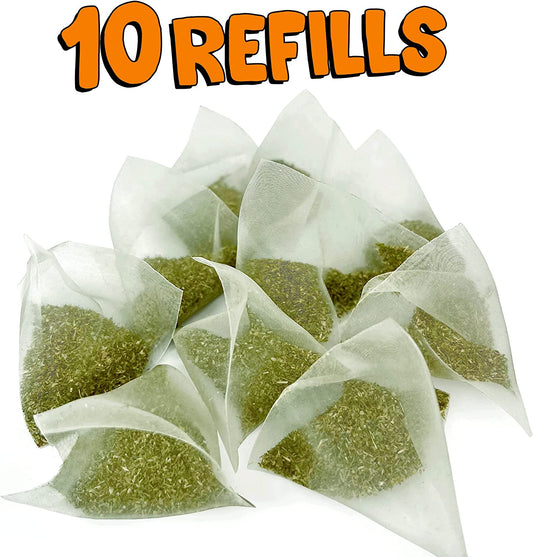 MyMeow - Krazy Carrot Refillable Cat Toy with 10 North American Natural Catnip Refill Bags