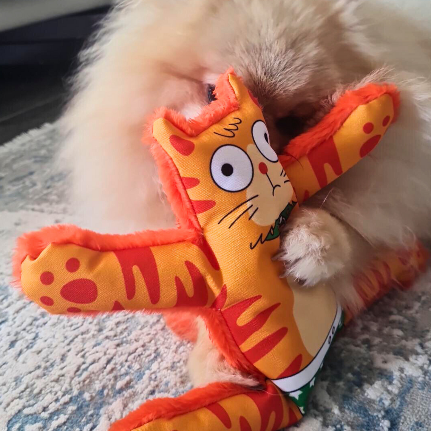 WufWuf Catto Squeaky Plush Dog Toy
