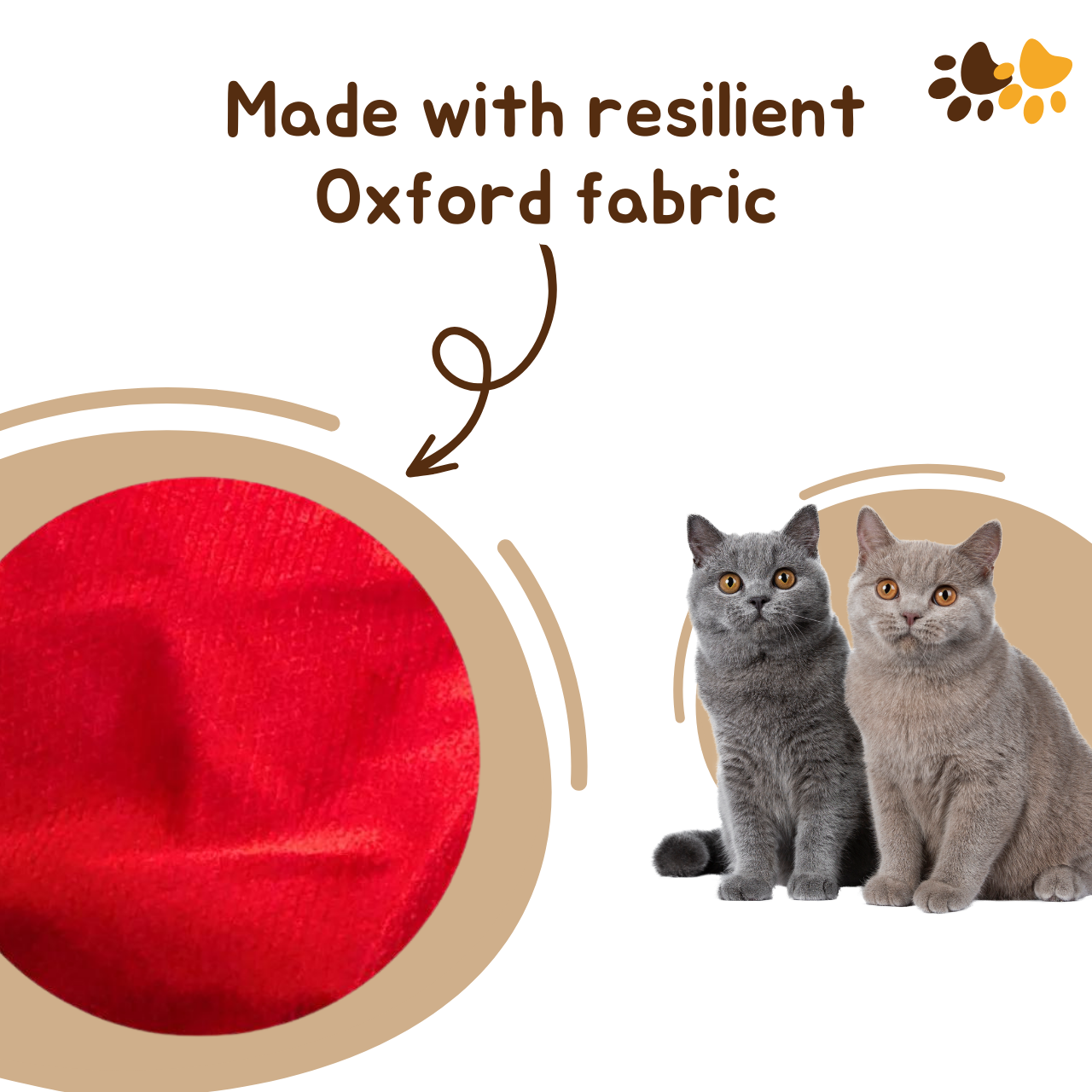 MyMeow Interactive Strengthened Red Long Tunnel 125cm