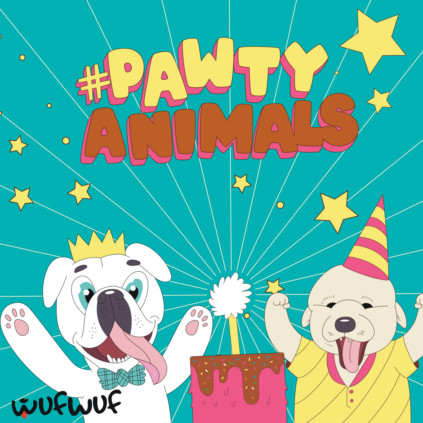 WufWuf Pawty Cake and Pawty Kit, Plush Dog Toy
