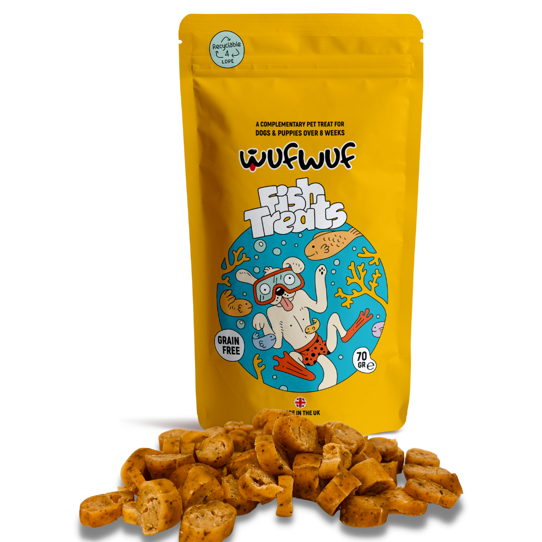 WufWuf Natural Air-Dried Fish Treats with Herbs