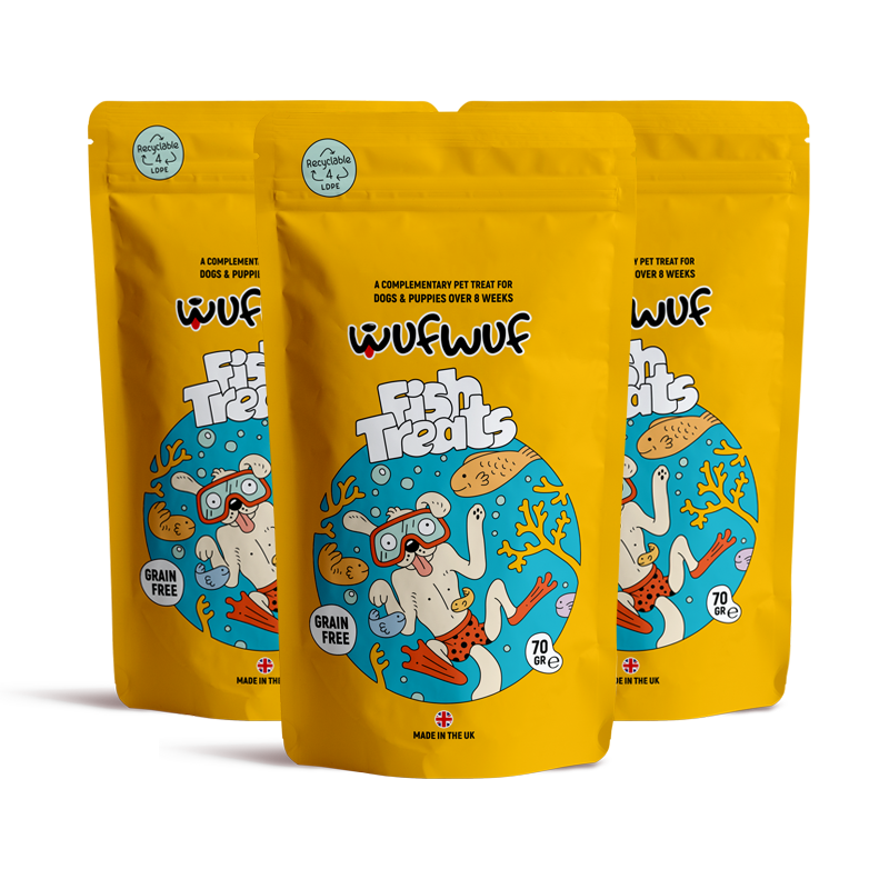 WufWuf Natural Air-Dried Fish Treats with Herbs