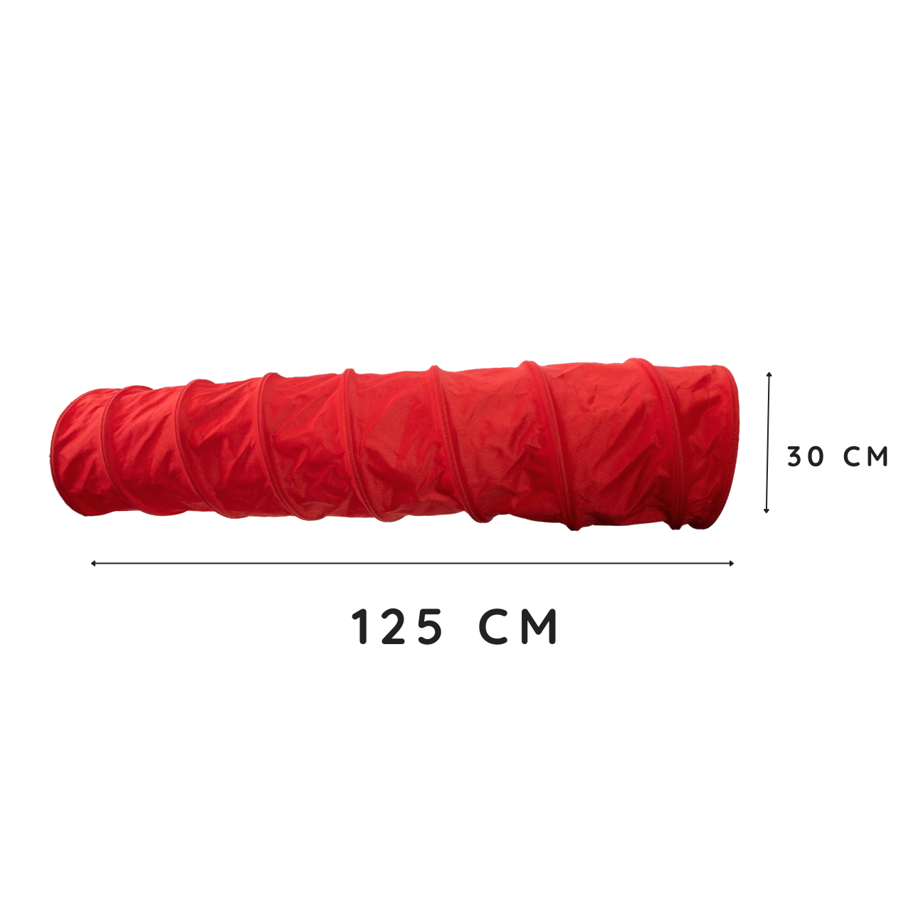 MyMeow Interactive Strengthened Red Long Tunnel 125cm