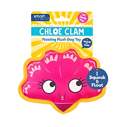Smart Choice Floating Summer Fish Plush Dog Toy,  Chloe Clam