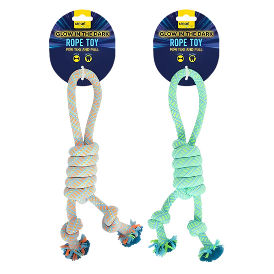 Smart Choice Glow in the Dark Double Knot Wrap Rope Dog Toy