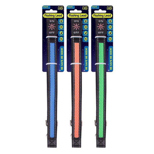 WufWuf Smart Choice LED Flashing Dog Lead 120cm