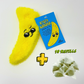 MyMeow Krazy Banana Refillable Cat Toy with 10 North American Natural Catnip Refill Bags