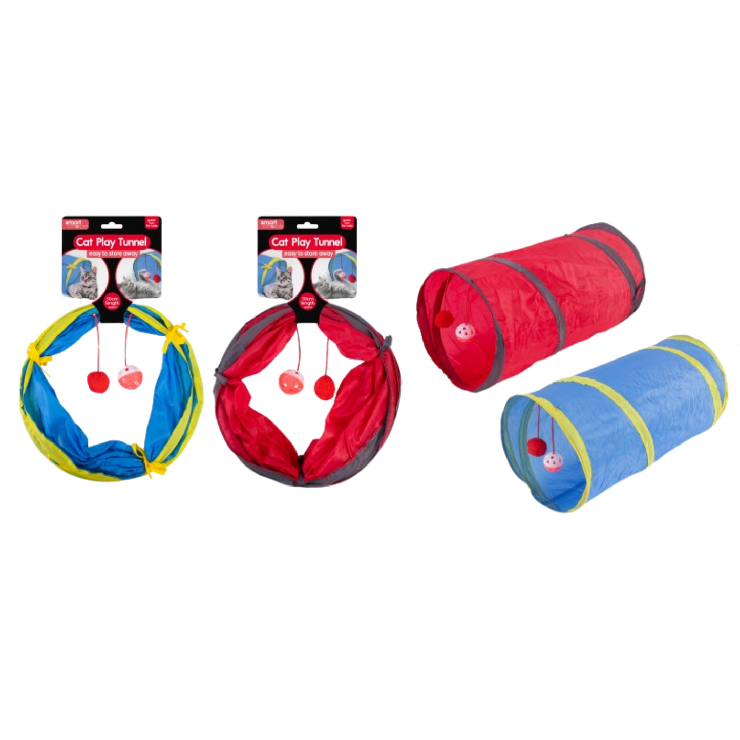 Smart Choice Cat Play Tunnel with Interactive Ball Toys