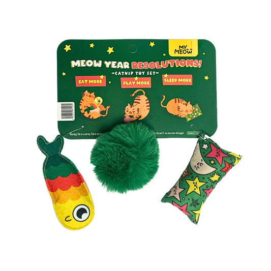 MyMeow Meow Year Resolutions, Catnip Toy Set