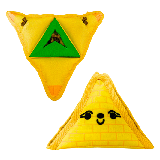 WufWuf Interactive Treat Dispensing Dog Toy, 2-in-1 Pyramid Puzzle Toy for Dogs
