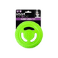 Smart Choice Rubber Wheel Dog Toy with Squeaker, Green