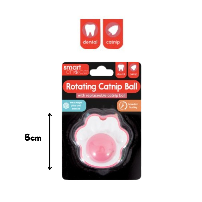 Smart Choice Catnip Roller Ball Cat Toy, 3 Pack